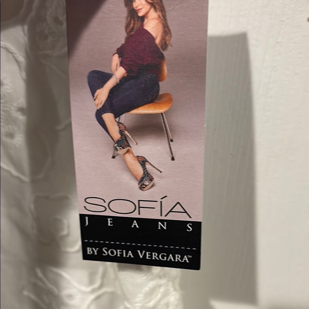 sofia by sofia vergara White Eyelet Midi Skirt with Ruffled Hem - Picture 5 of 8